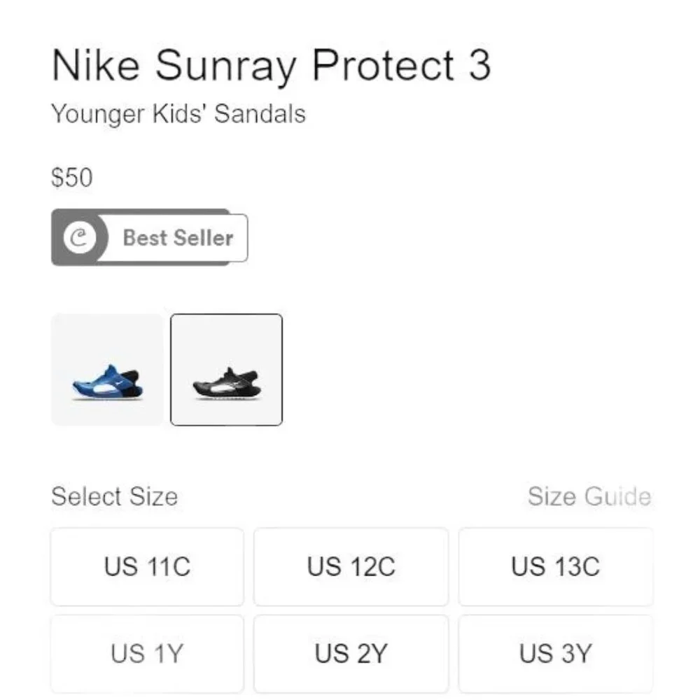 Nike Sunray Protect 3. Pink Beach Water Pool Vacation Kids Sandals‎ Size 2Y NEW